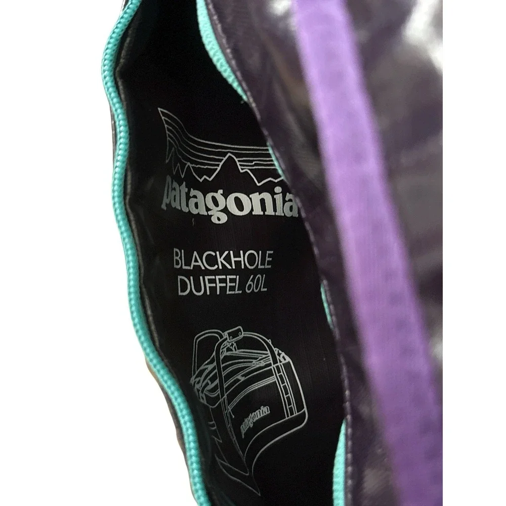 PATAGONIA BLACK HOLE 60L DUFFEL BAG PURPLE GREEN